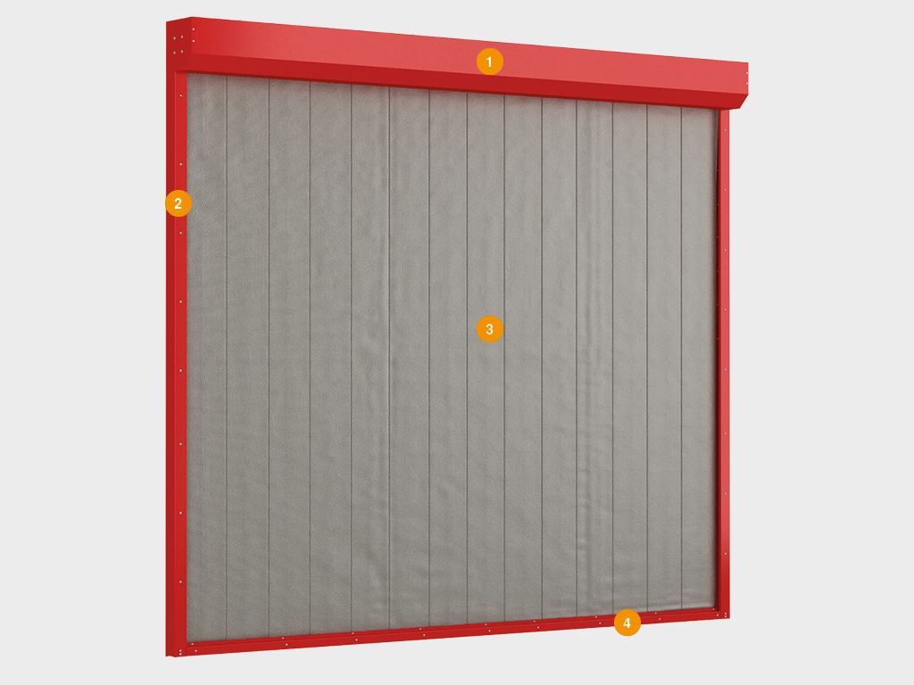 Конструкция  Противопожарная штора с классом огнестойкости EI60