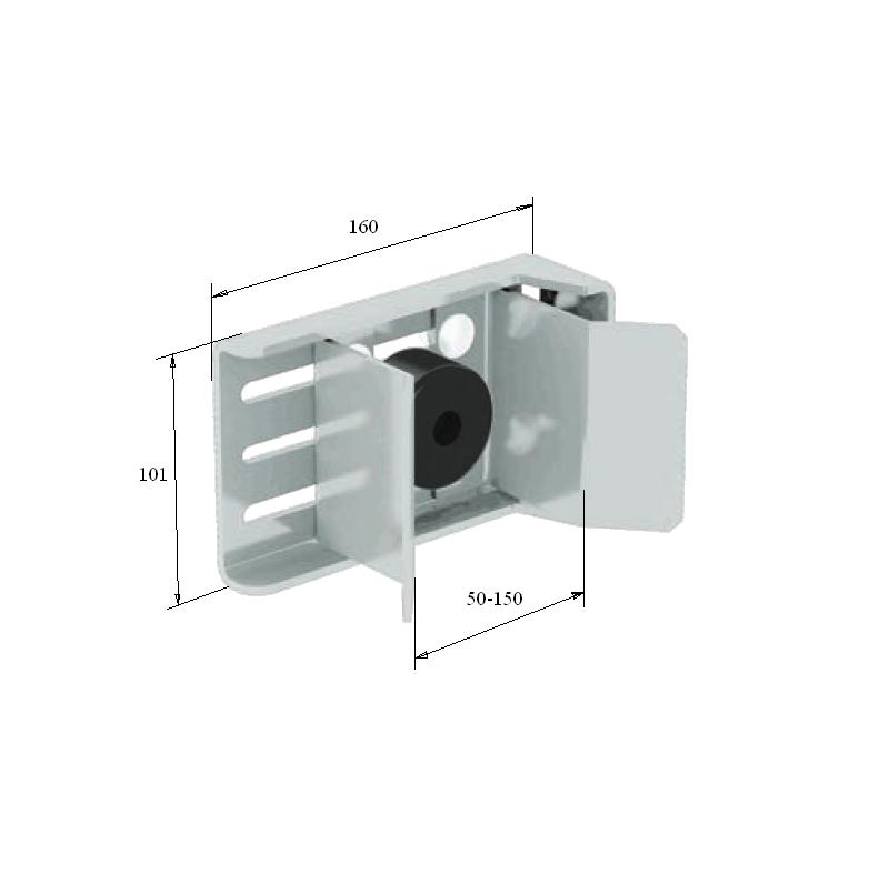 Конструкция  Ловитель верхний сдвижных ворот универсальный с накладкой