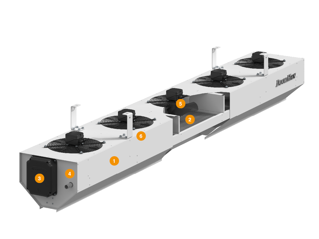Конструкция  Промышленная воздушная завеса ДОРГАРД-430W01HS