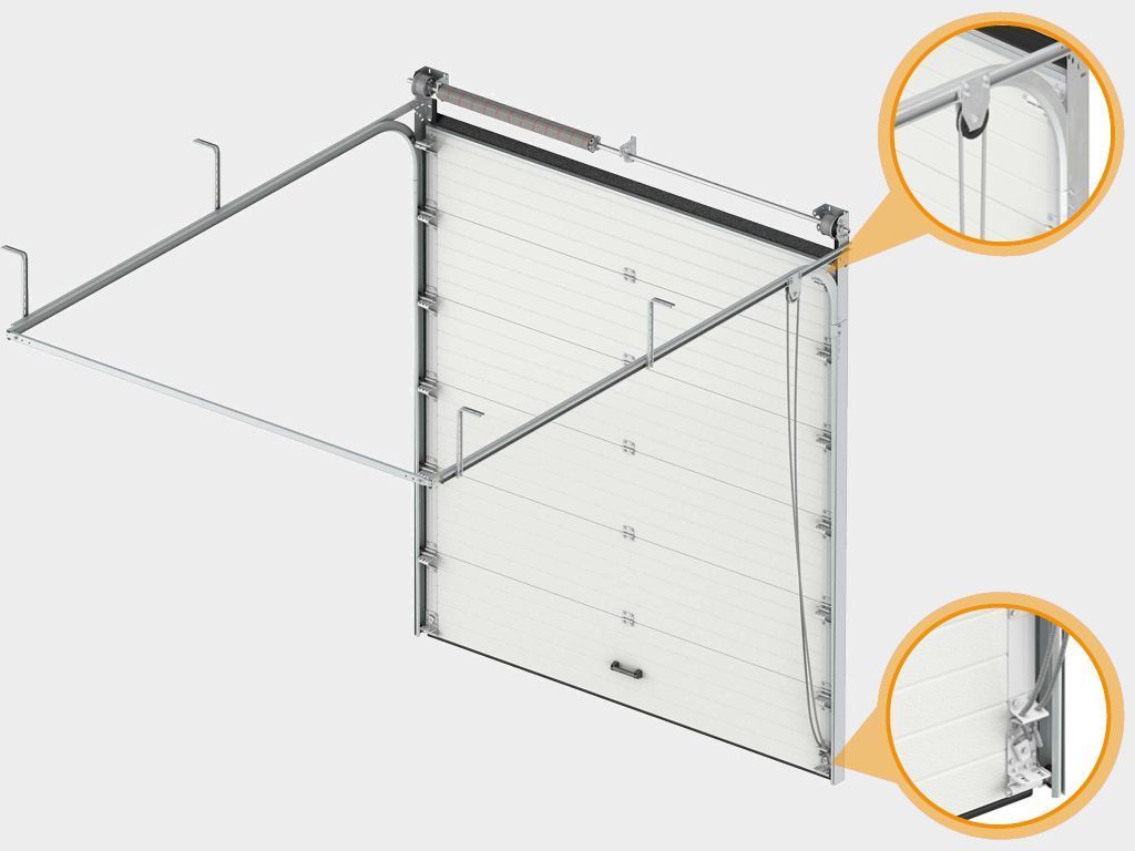 Преимущество Секционные ворота с торсионным механизмом 3500х2500