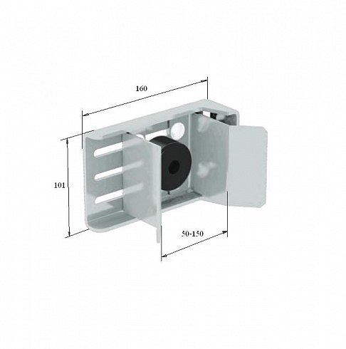 Ловитель верхний сдвижных ворот универсальный с накладкой