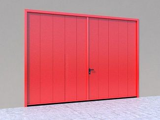 Распашные противопожарные ворота с глухим полотном