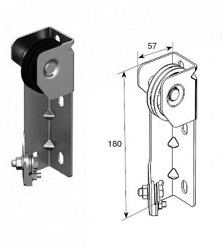SPN0801 Кронштейн крепления двойного шкива Compact модифицированный в сборе