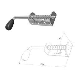 Задвижка с отгибом для секционных ворот