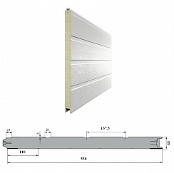 Панель «Доска» 550мм Дерево/Стукко (цвет "под дерево")