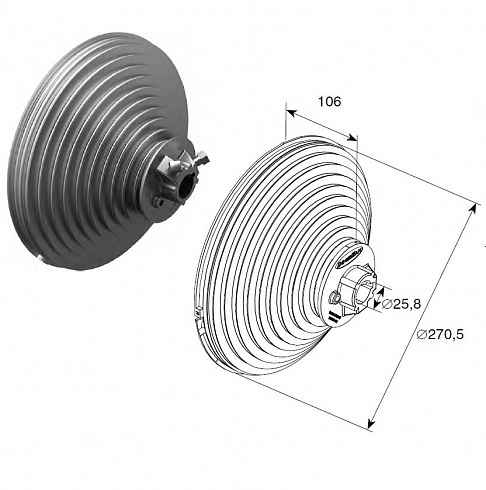 БАРАБАН ДЛЯ ВЕРТИКАЛЬНОГО ПОДЪЕМА H=5512 мм