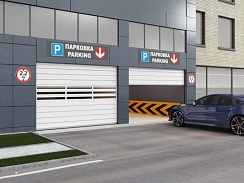 Промышленные скоростные секционные ворота с торсионным механизмом ISD01 PARKING