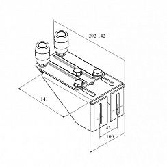 Устройство направляющее одностороннее для арочных ворот и ворот с пиками