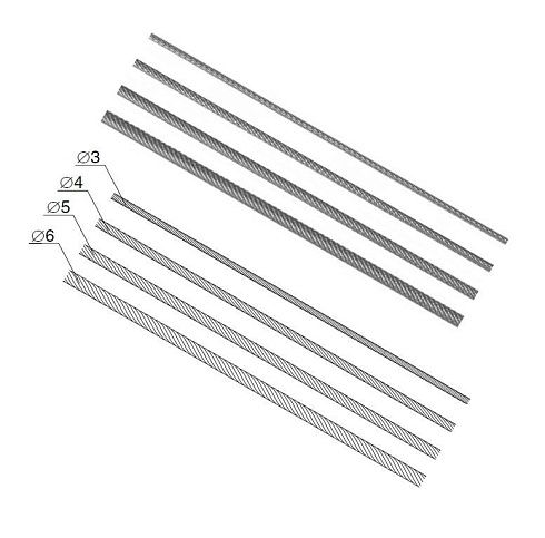 Трос нержавеющий DIN 3055 конструкция 7х19 диаметр троса 5 мм 