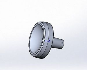 Ручка-кнопка для калитки отдельно-стоящей коричневая (RAL8017)