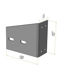Кронштейн ловителя нижнего для балки 71х60х3,5