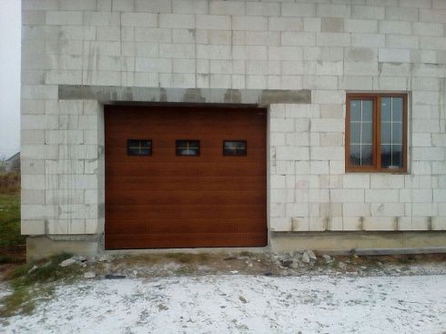 Секционные ворота с торсионным механизмом 3500х2750