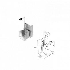 Ловитель нижний с задвижкой для балки 138х144х6